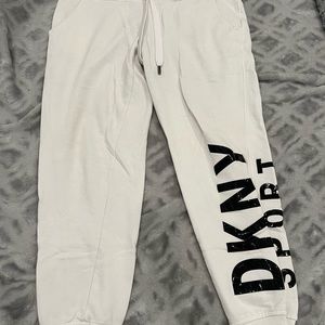 DKNY white sweatpants
